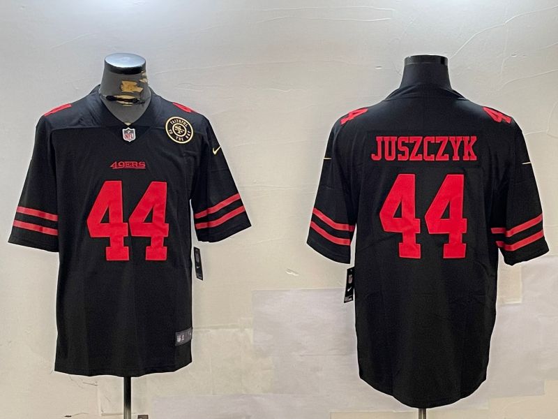 Men San Francisco 49ers 44 Juszczyk Black Second generation 2024 Nike Limited NFL Jersey style 2